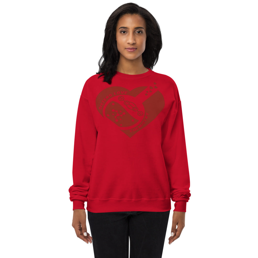 SLC red logo -Unisex fleece sweatshirt